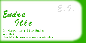 endre ille business card